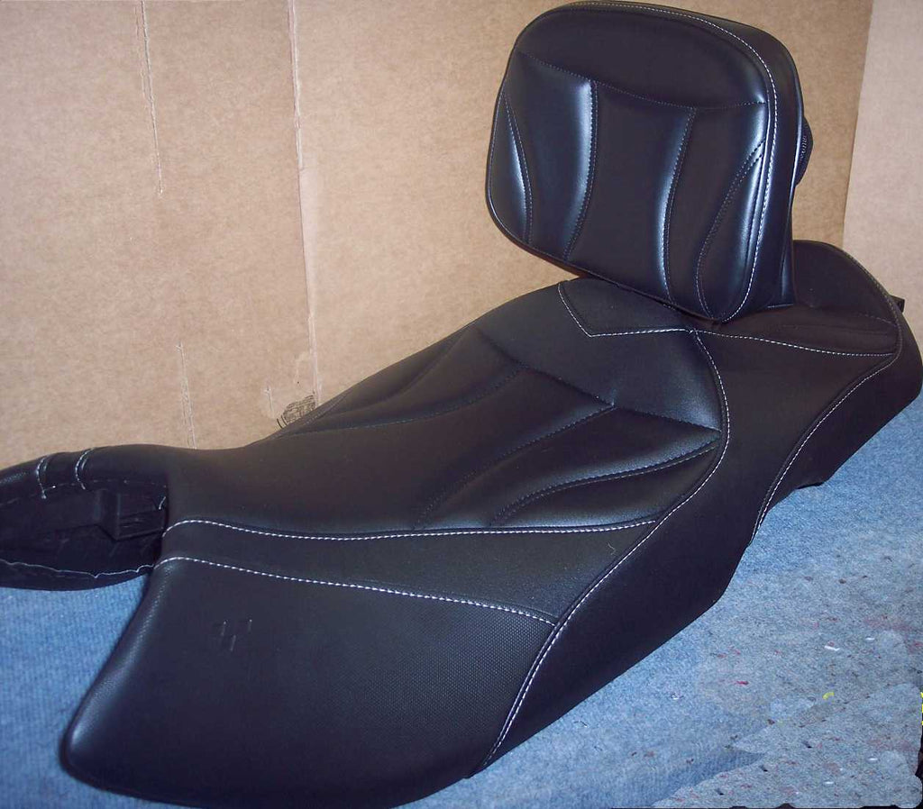 Housse Siège Can Am Spyder ST RS DSG2 Vinyle Noir Gris Double Personnalisée MD Made It